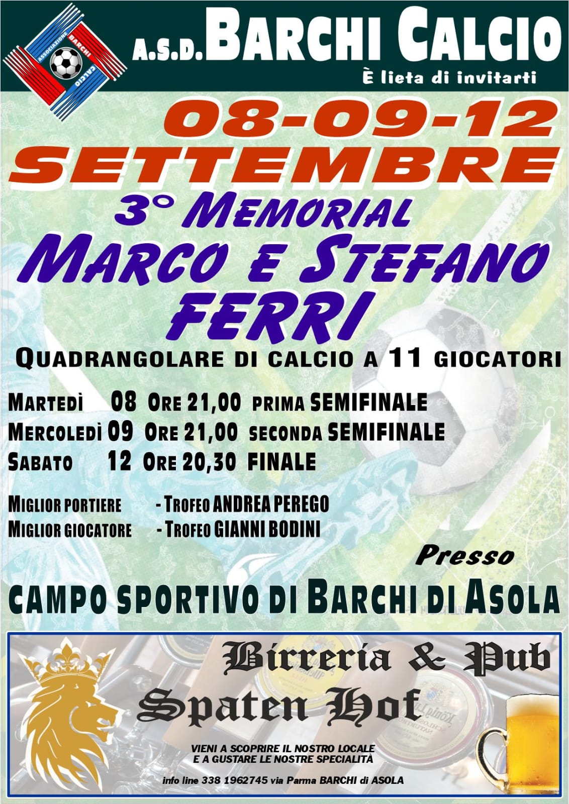 Locandina del Memorial Marco e Stefano Ferri